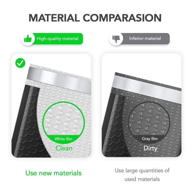 Fuxury Bubble Mailer, 8.5x12 Inch 25 Pack Self-Seal Adhesive Padded Envelopes Usable Size 8.5x11 Inch, Water Resistant Shipping Bags for Mailing,Packaging,Small Business,Shipping,Black #2 - Image 3